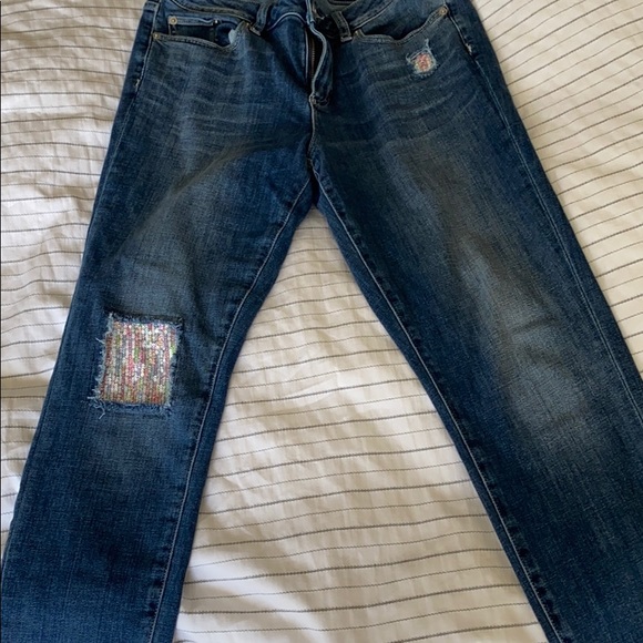 CeCe embellished Frayed ankle length jeans - Picture 4 of 8